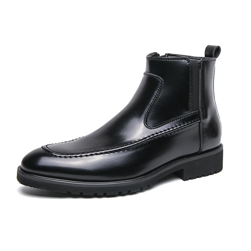 FashionHigh End Brand Men's Chelsea Boots Pointed High Top Shoes Men's Banquet Dress Boots Winter Ankle Boots Groom's Wedding Shoes