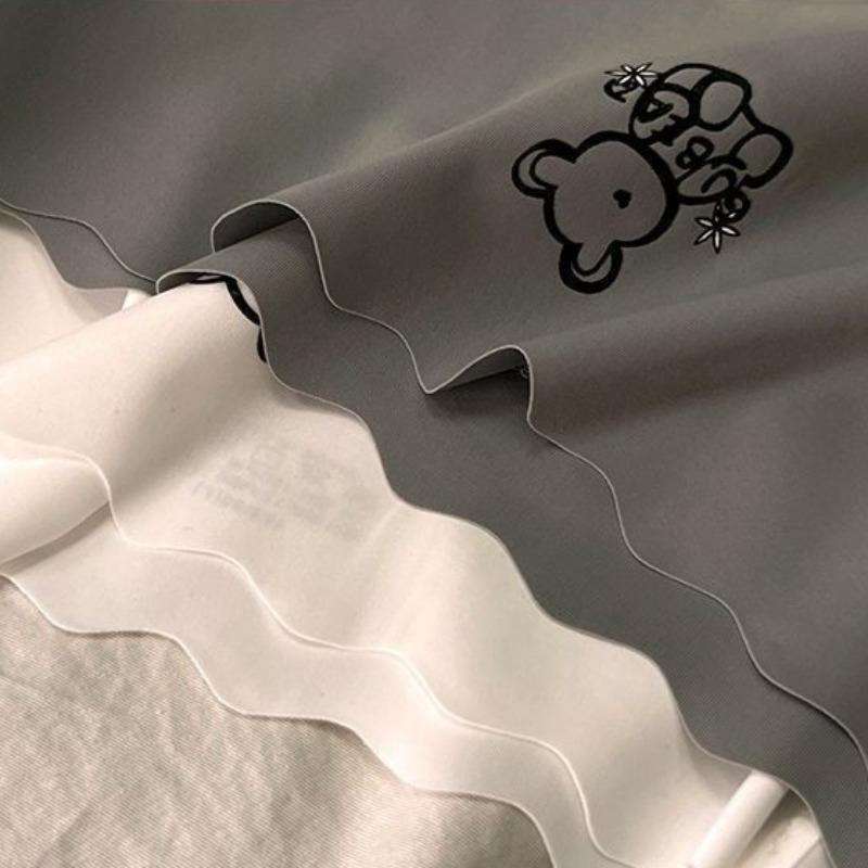 Damskie cienkie falowane bezszwowe majtki z jedwabiu lodowego oddychające szybkoschnące wzory drukowane z czystej bawełny w kroku damskie majtki