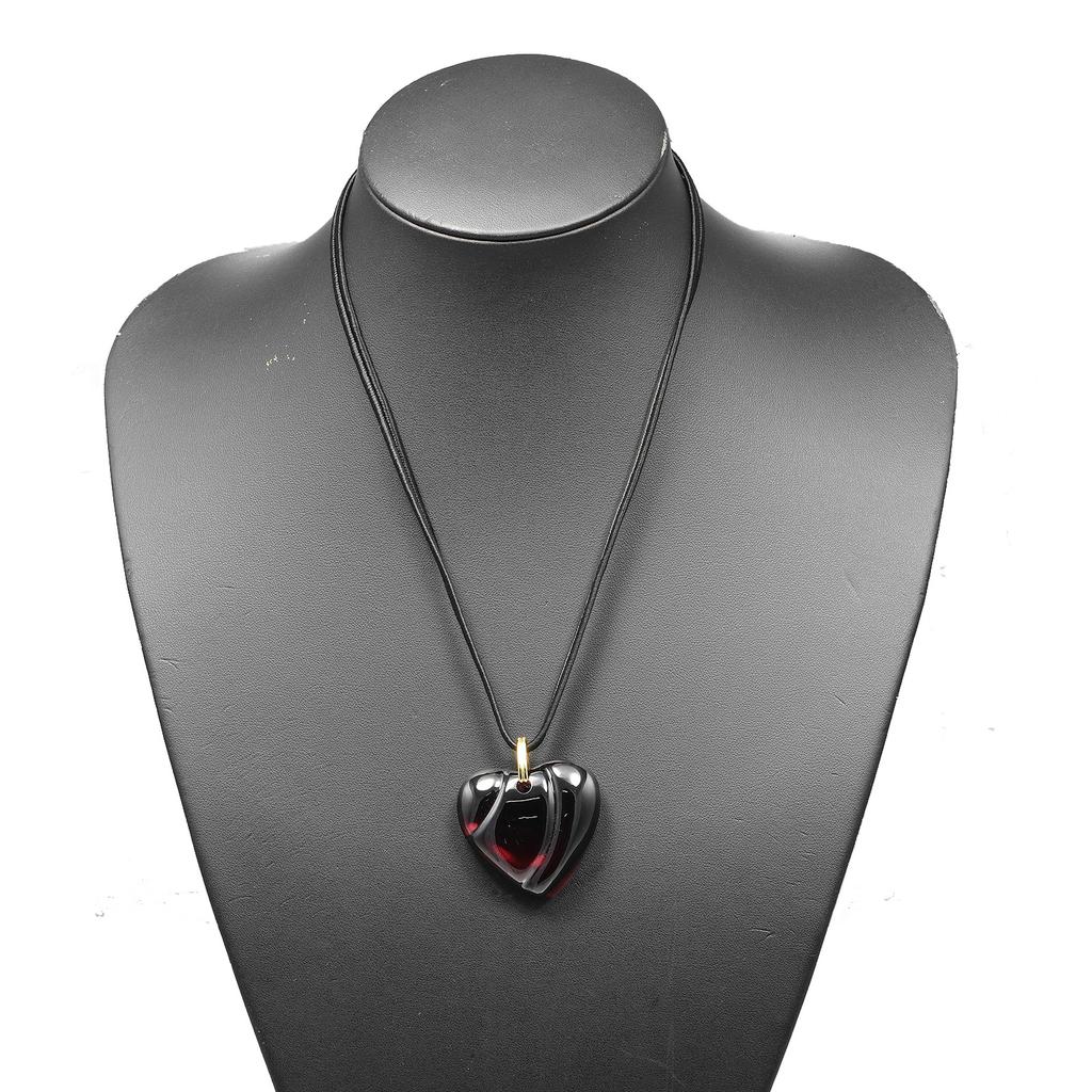 Baccarat heart Necklace crystal 29.5g Women Used