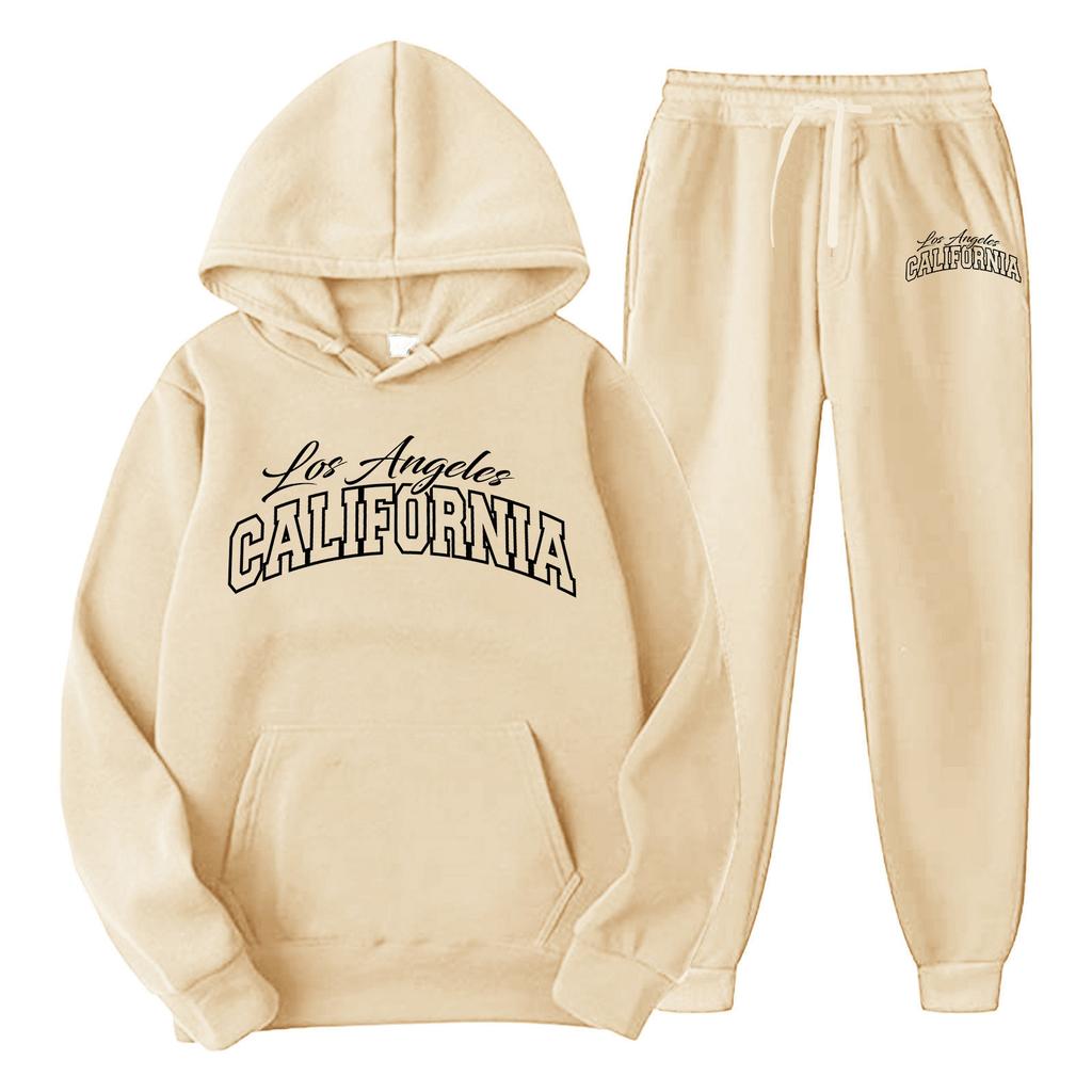New cross-border foreign trade pullover men's and women's same sports sweater set fashion sweater sweatpants fleece hoodie set