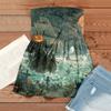 Sommer Schlauchtops für Damen, Niedliches Sexy Off-Shoulder Print Ärmelloses T-Shirt