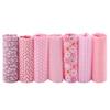 7Pcs Cotton 7 Styles Pink Floral Precut Cotton Squares  Dorm Decorative Bedding Making