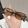 New Wanghong Small Frame Sunglasses: Unisex Korean-Japanese Style, Personalized Square Design, Ultra-Light for Driving and Night Vision