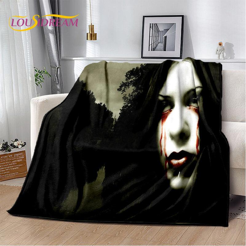 3D Gothic Horror Ghost Skull Soft Plush Blanket,Flannel Blanket Throw Blanket for Living Room Bedroom Bed Sofa Picnic Cover Kids