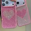 Premium Sense Three-dimensional Flash Diamond White Background Rose Red Love Is Suitable for Apple 17promax Mobile Phone Case Iphone16 New Women's