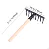 Garden Rake Claw Lightweight Wooden Handle Sturdy Sand Shell Seawater for Catching