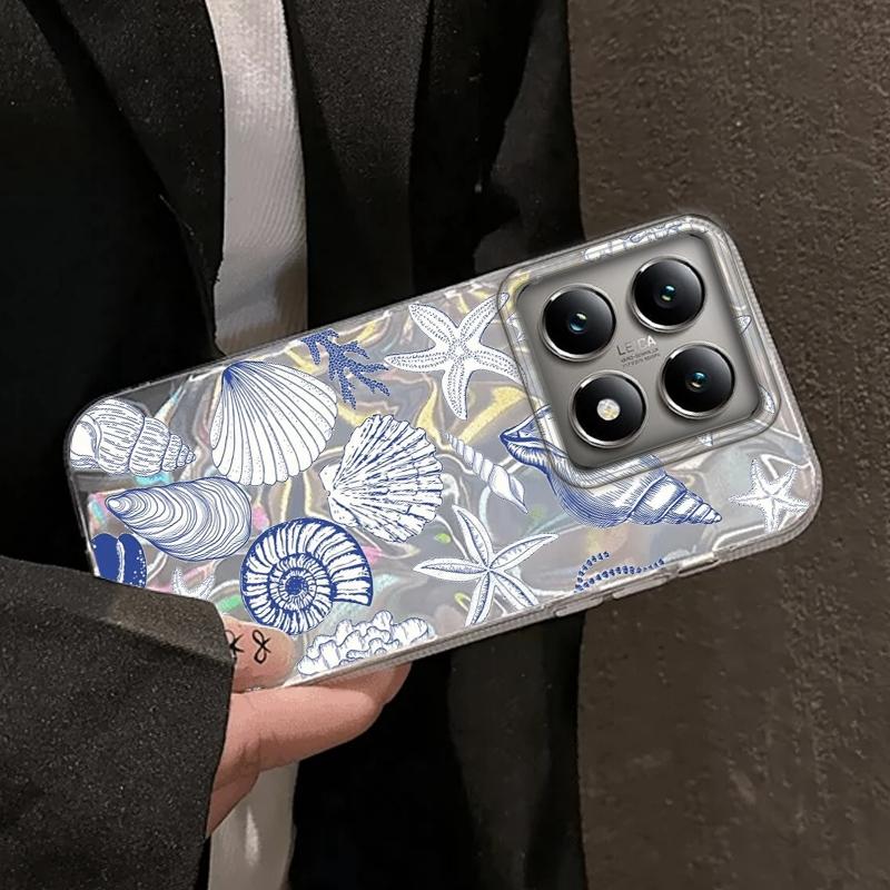 Summer Seashell Starfish Girls Case For Xiaomi 14T 13T Pro 14Tpro 11 Lite 5G NE Silicone Shockproof Water Texture Fundas Cover