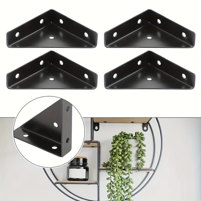 10pcs Heavy-Duty Iron L-Brackets: 90 Degree Angle Support, 1.3mm Thick Corner Braces for Durable Furniture Reinforcement, Screwless Design