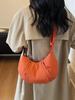 2025 Pleated Lightweight Dumpling Bag: Versatile, Solid Color Shoulder/Crossbody with High-End Style