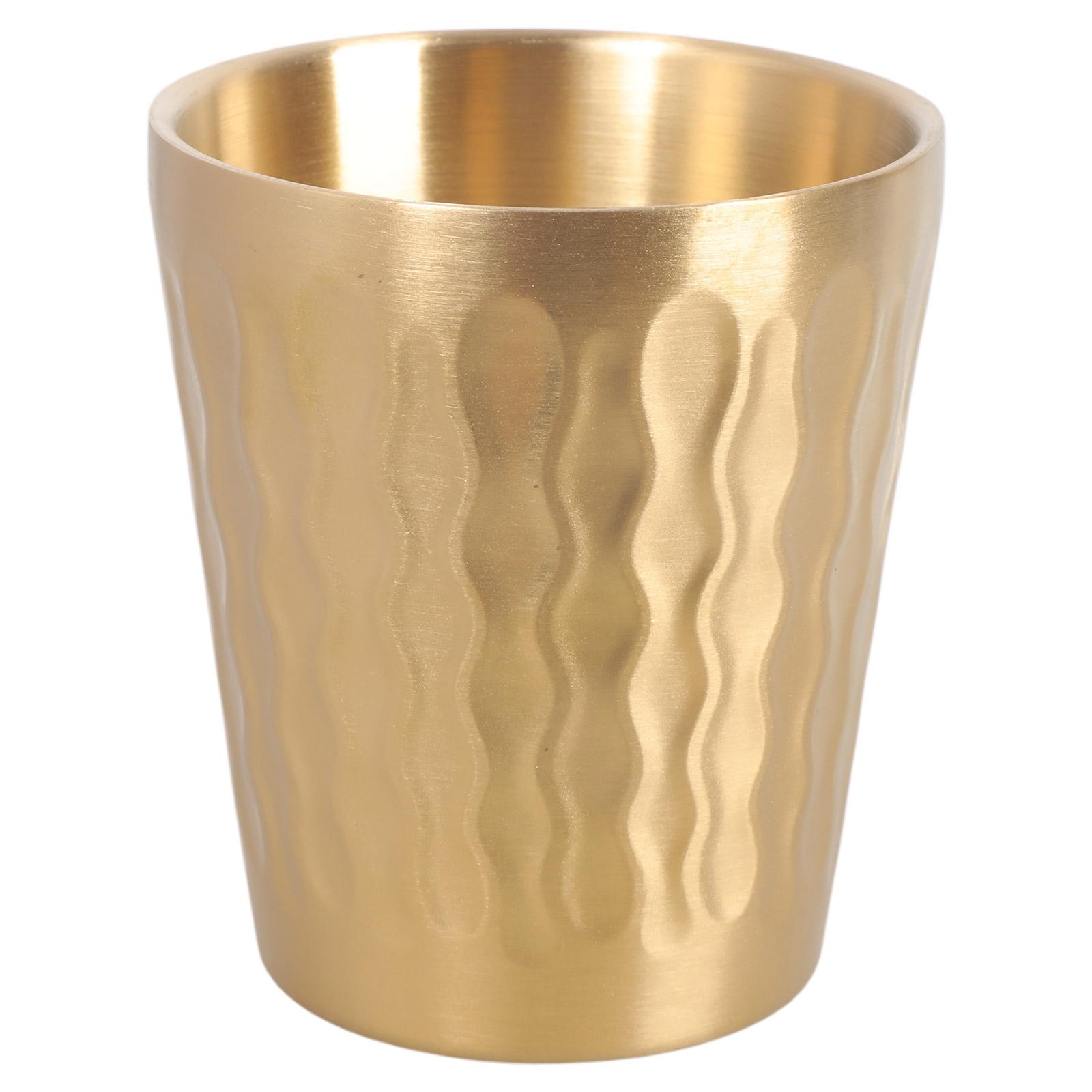 Stainless Steels Coffee Cup Double Wall Stackable Water Tumblers Stackable Drinking Cups Wine Glasses Beer Teas Cups золотой