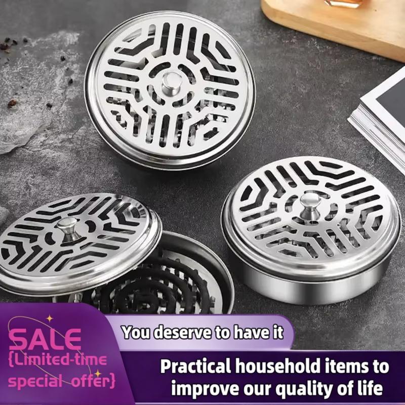 New Mosquito Coil Holder Mosquito Coil Box With Cover Mosquito Coil Tray Nail Tooth Mosquito Coil Holder Household Ash Tray