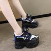 Fashion Fashion Women Leather Chunky Sneakers New Autumn Hidden Heels Casual Sport Dad Shoes 11CM Thick Sole Platform Sneaker Woman