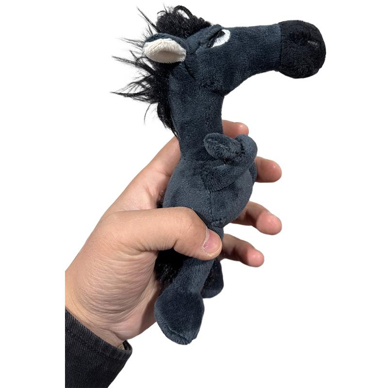 Black Horse Keychain Plush Toy Backpack Pendant Decoration Year Of The Horse Plush Toy New Year's Souvenir Gifts For Boys Girls