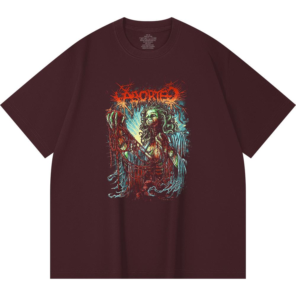 230 g/m² 100% Bavlna T-shirt Heavy Metal Rocková Kapela Tisk Populární Hudby Unisex Těžký Bavlněný T-shirt