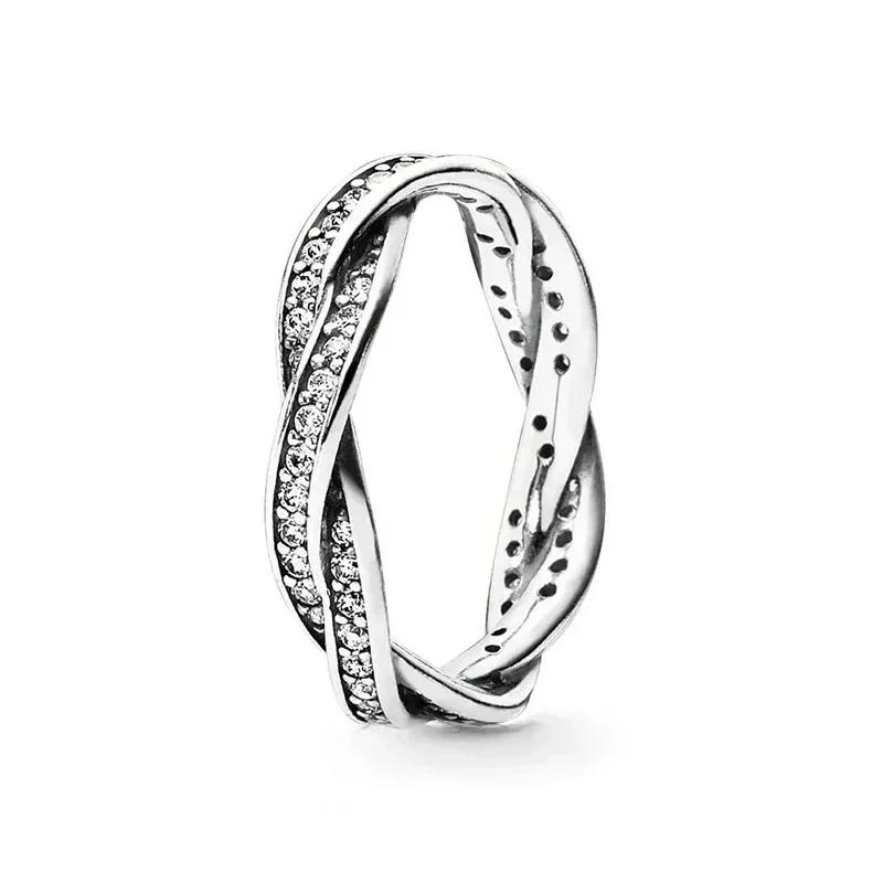 925 Sterling Silver Shiny Classic Square Crown Heart-shaped Ring Exquisite Luxury Charm Jewelry Holiday Surprise Gifts