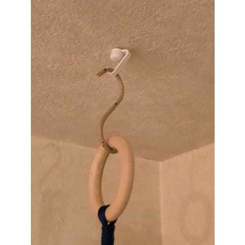 Nikkei Sangyo Magic Cloth 8 J Hook, Semi-Triangle, White, MJ-020W, 1cm Deep X 2cm High X 1.7cm Wide, Includes 2 Caps, 2 Mounting Pieces, and 9 Spare N