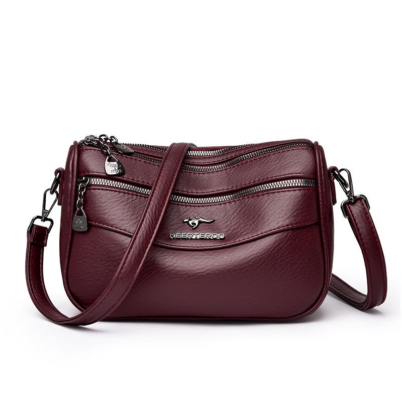 2024 Women's Multi-Layer Soft Texture Shoulder & Crossbody Bag - Large Capacity, High Quality