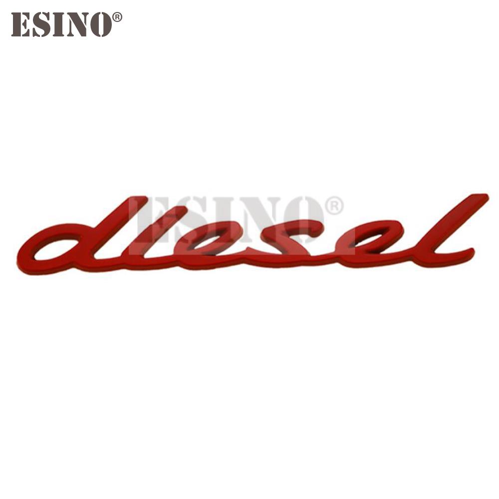 Car Styling 3D Diesel Metal Chrome Zinc Alloy Emblem Logo Car Badge Body Trunk Fender Adhensive Emblem Auto Accessory
