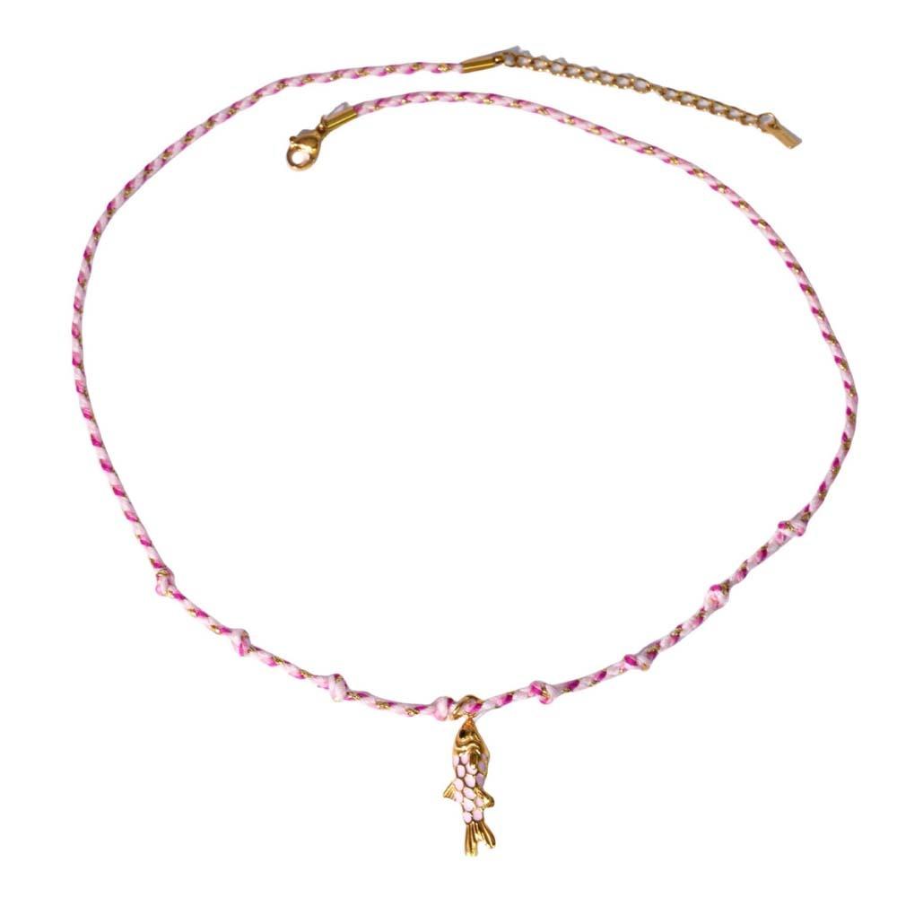 Ocean Style Plated Enamel Fish Choker Movable Brass Colorful Necklace Accessories