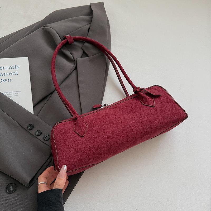 Retro Suede Baguette Bag Women's Autumn New High-value Niche Casual Shoulder Armpit Bag