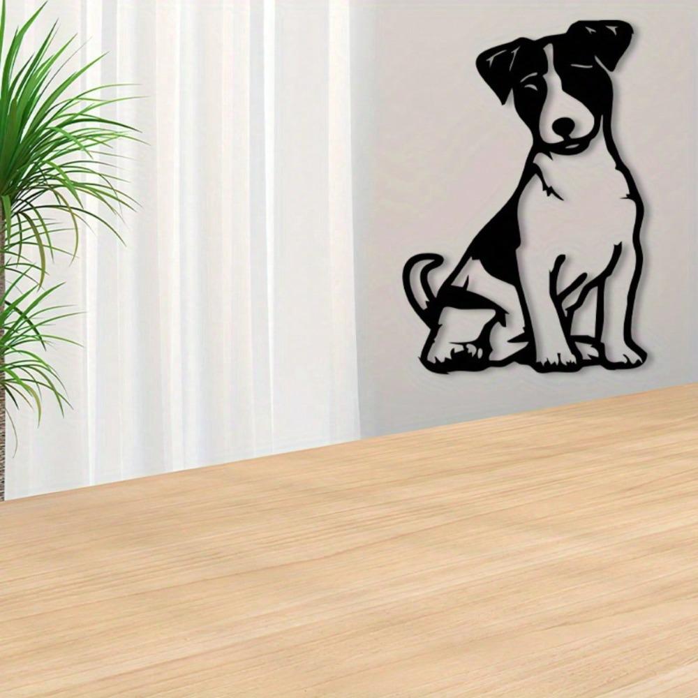 Vintage Jack Russell Terrier Metal Wall Art Iron Dog Lover Gift Home Decor Pet Themed Room Sculpture