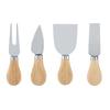4PCS/Set Stainless Steel Cheese Knives Set Wooden Handle Cheese Cutting Knife Slicer Cutter Set