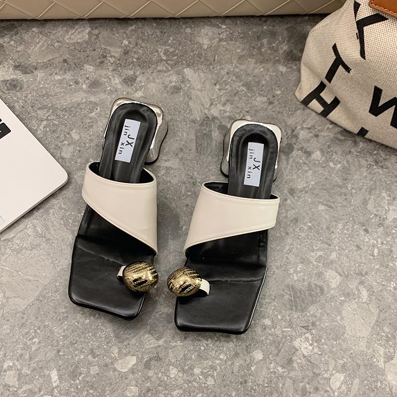 Women's Slippers 2024 Summer New Fashion Open Toed Outdoor Flip-flops Female Non-slip Solid Beach Slippers Zapatos De Mujer