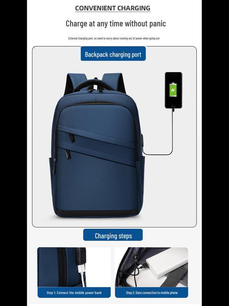 High-End Fashion Backpack: Versatile and Waterproof for Business, Travel, School, and Commuting