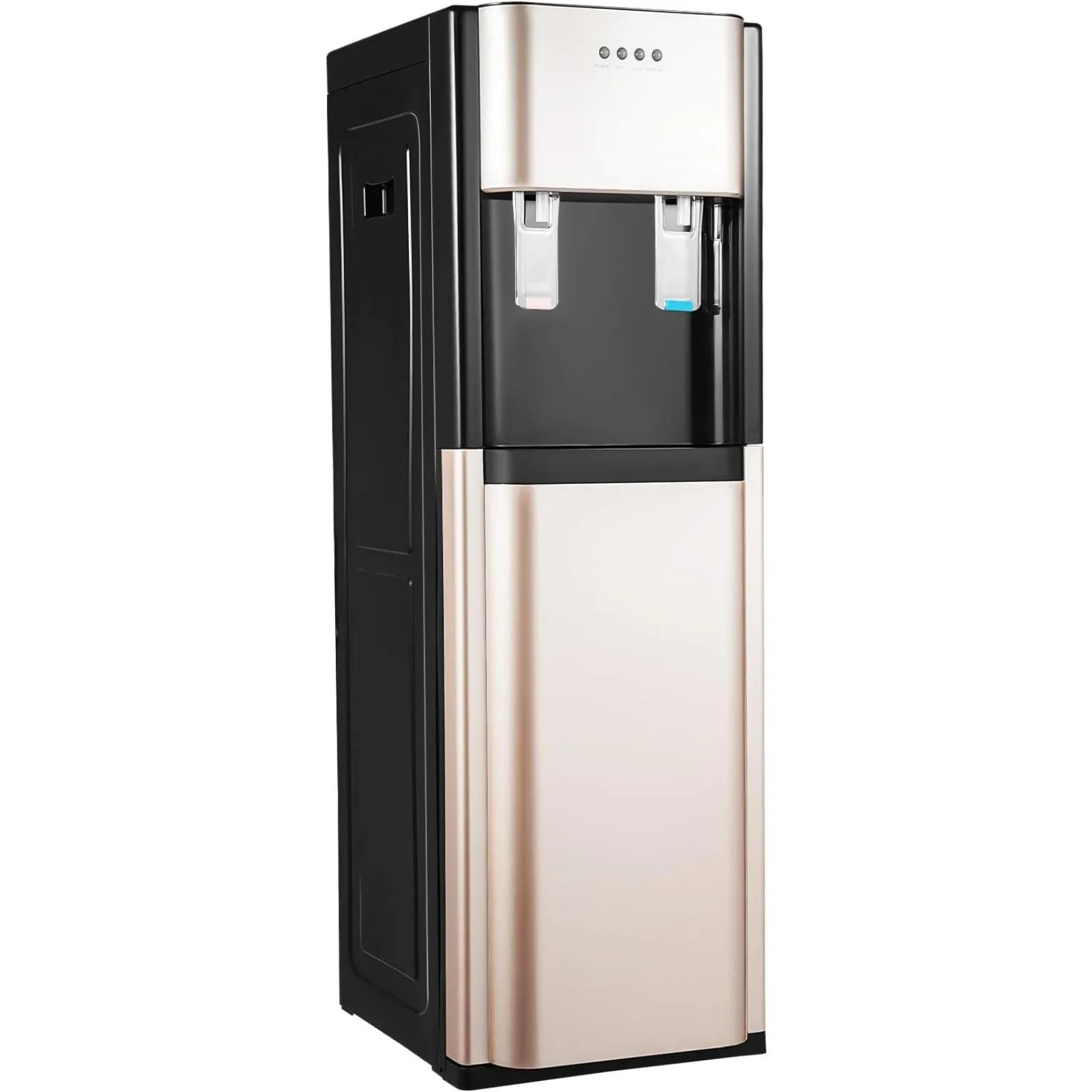 20-литровый кулер для воды с нижней загрузкой, 5,28-галлонный напольный диспенсер для горячей и холодной воды золотой