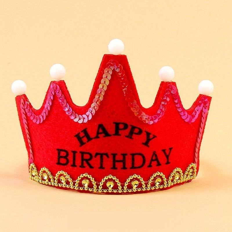 LED Luminous Crown Party Hat King Princess Event Cake Decoration Photo Props Festive Supplies Anniversary