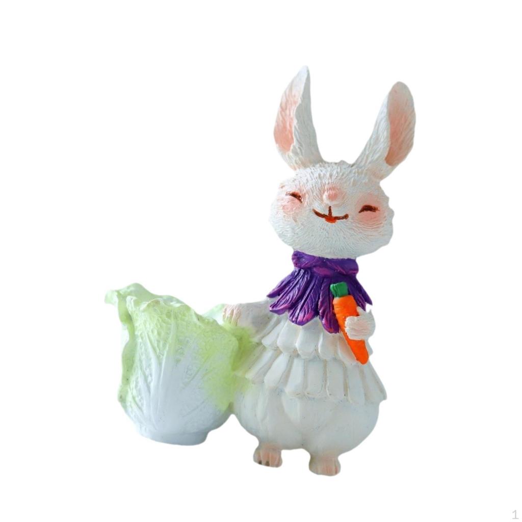 Bunny Figurine Flower Planter for Indoor