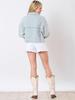 2025 Spring/Summer Women's Multicolor 3D Decor Denim Jacket with Long Sleeves