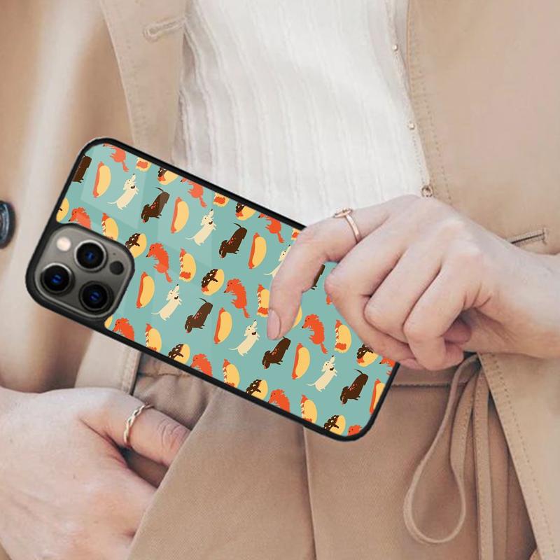 Schokoladen Dackel Cartoon Wiener Hund Magnetische Handyhülle Für iPhone 17 Air 16 14 13 12 Pro Max 15 Plus Kabellose MagSafe Hülle