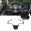 Carbon Fiber ABS Car Steering Wheel Decor Cover Trim For Subaru Crosstrek 23-24