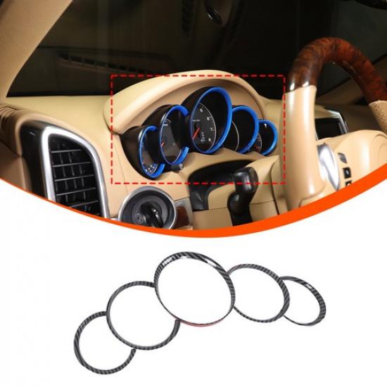 Carbon ABS Dashboard Ring Trim For Porsche Panamera 970 Cayenne 958 2010-2016