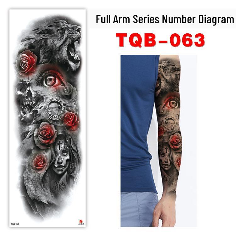 Waterproof Full Arm Customizable Big Flower Tattoo Stickers - TQB081-100
