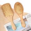 Bamboo Cushion Comb with Round Beads for Comfortable Scalp Massage and Smooth Hair Styling