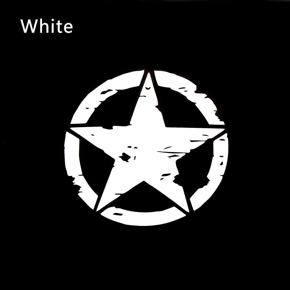 

1Pc Black Star Car Hood Sticker Off Road Graphic Vinyl Auto Decal Vehicle Body Decoration Auto Accessory 5Colors For Choose
