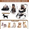 Pet Cart with Gravity Automatic Separate Popular Dog Stands on its own after folding in 1 No need to bend Dog Dog Widened View For Multiple Small Dogs