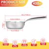 Stainless Steel Hot Oil Pot Non-Stick Sauce Pan Soup Pot with Pour Spout Milk Saucepan Cooking Boiling Butter Warmer Heat Pans