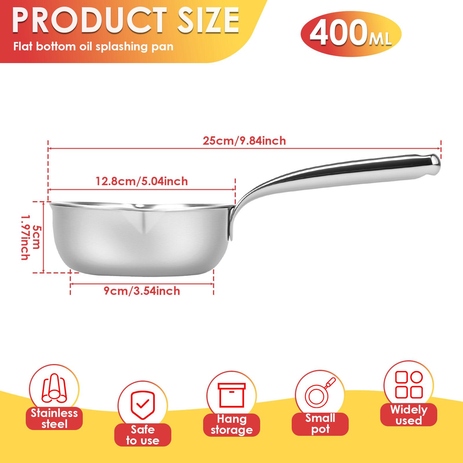 

Кастрюля из нержавеющей стали для горячего масла, антипригарная кастрюля для соуса, кастрюля для супа с носиком для слива, молочник, кастрюля для соуса, для варки, кипячения, подогрева масла, тепловые кастрюли