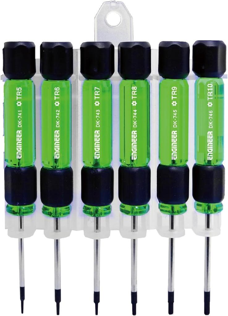 Engineer Precision Special Screwdriver Set with Tamper Prevention for Hexlobe Screws Set of 6 DK-704