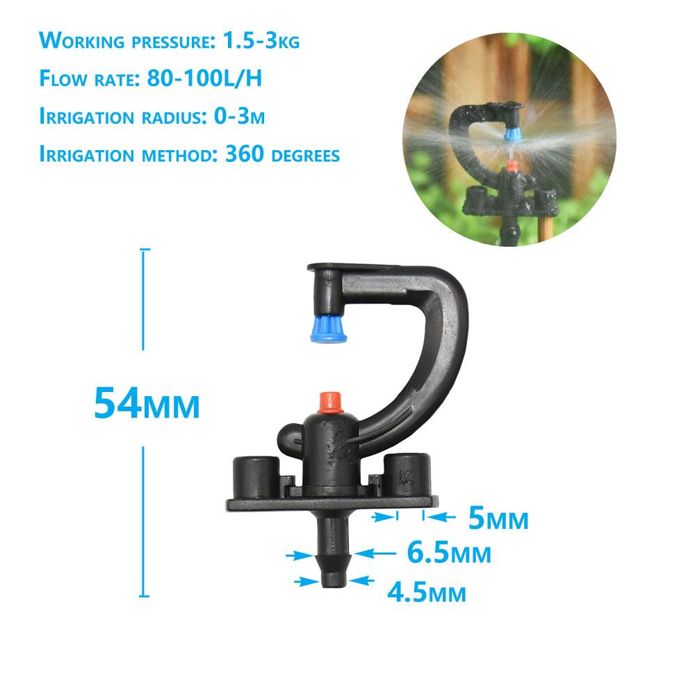 

10pcs G Type 180 360 Degree Rotating Micro Sprinkler Nozzle Hanging Nozzle For Garden Greenhouse Irrigation