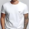 100 Pure Cotton Unisexs Casual Loose and Fashionable Bird Pattern Printed Comfortable Short Sleeved Round Neck Tshirt Top