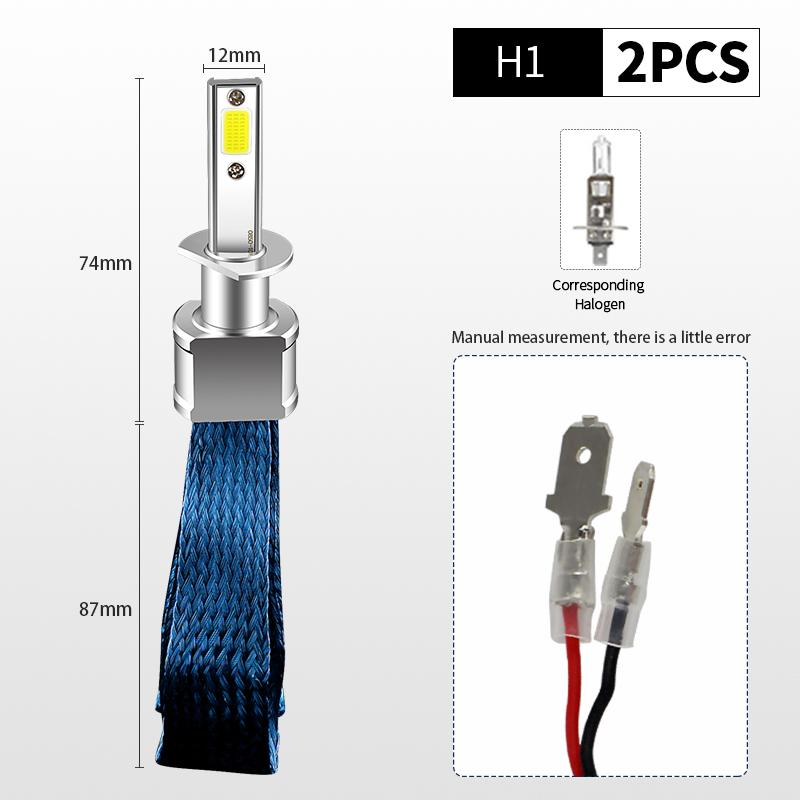

2PCS 12V Canbus Car Lights H4 HB2 H7 Hi/Lo Beam 6000K Fanless White H1 H8 H11 Led Headlight Bulbs 9005 HB3 9006 HB4 Fog Light