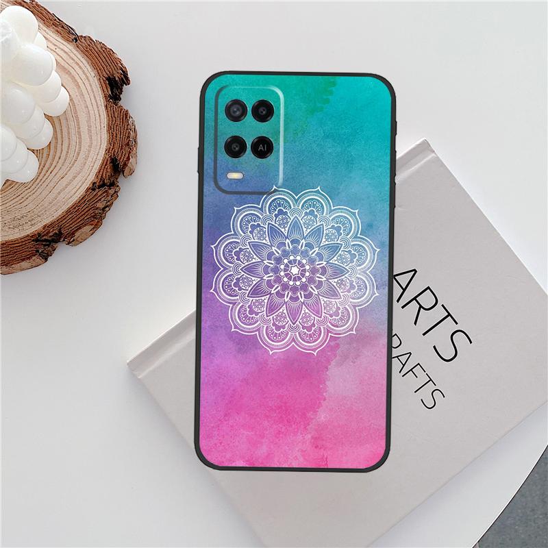 Flowers Mandala Floral Case For Oppo A96 A58 A18 A38 A78 A98 A17 A77 A80 A40 A60 A16 A76 A74 A94 A54 A15 A57S Cover