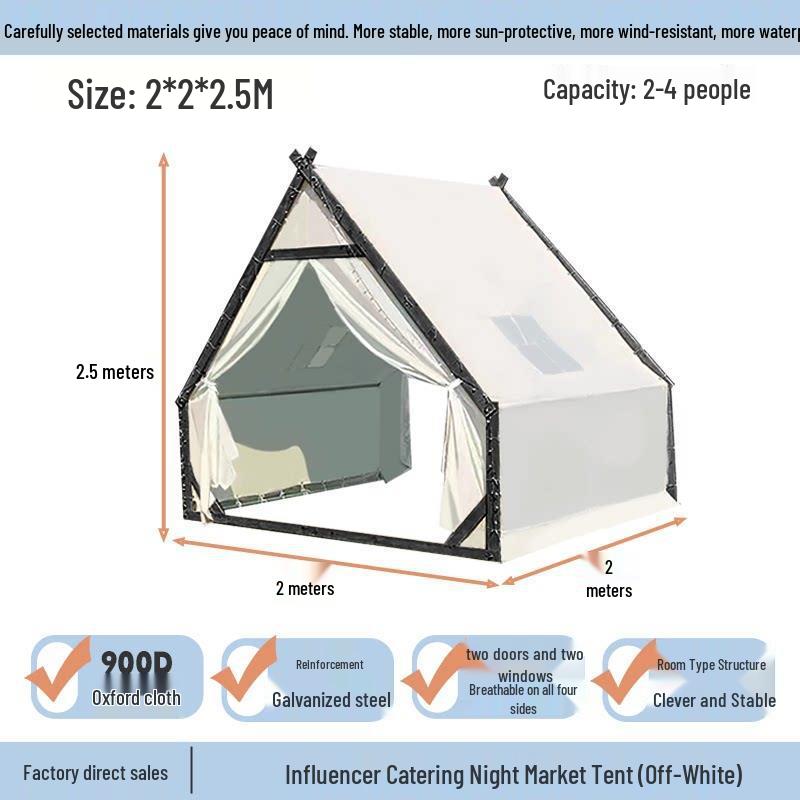 Three-Person Rainproof BBQ Dining Tent for Outdoors & Indoors
