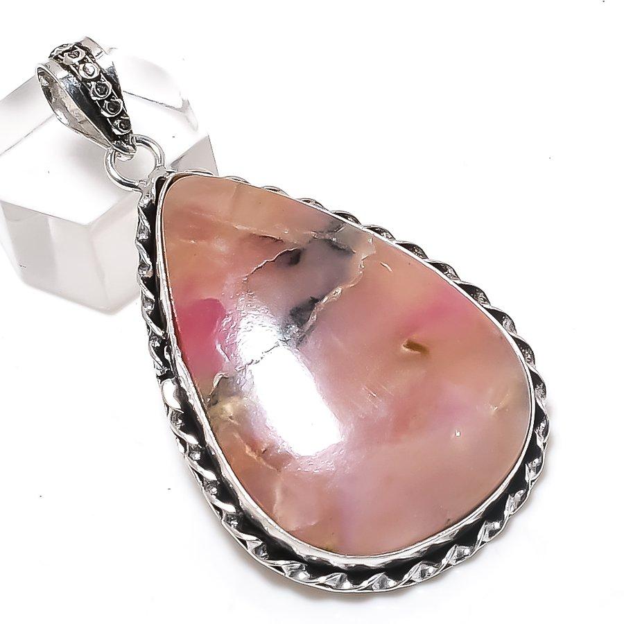 

Natural Pink Opal Gemstone 925 Sterling Silver Jewelry Pendant 2.32 O2Q27