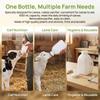 2Pcs Easy Cleaning 1L Capacity Calf Feeding Bottle Durable White Calf Nursing Bottle Feeding Bottle Daily Drinking