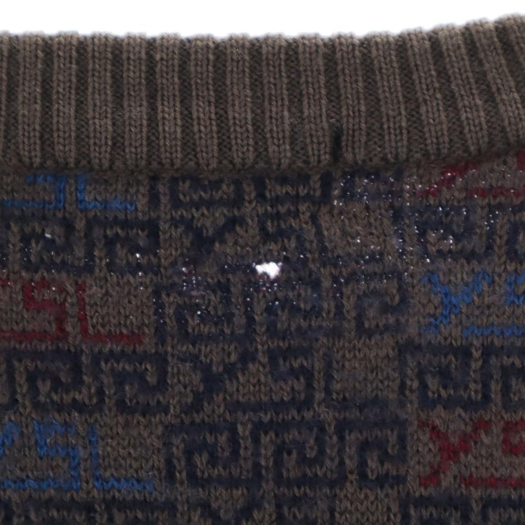 Yves Saint Laurent 90s Wool Old Overall Handle Long Sleeve Sweater S Knit Women Used